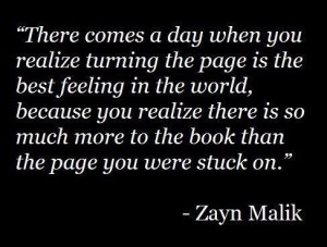 quote about turning the page