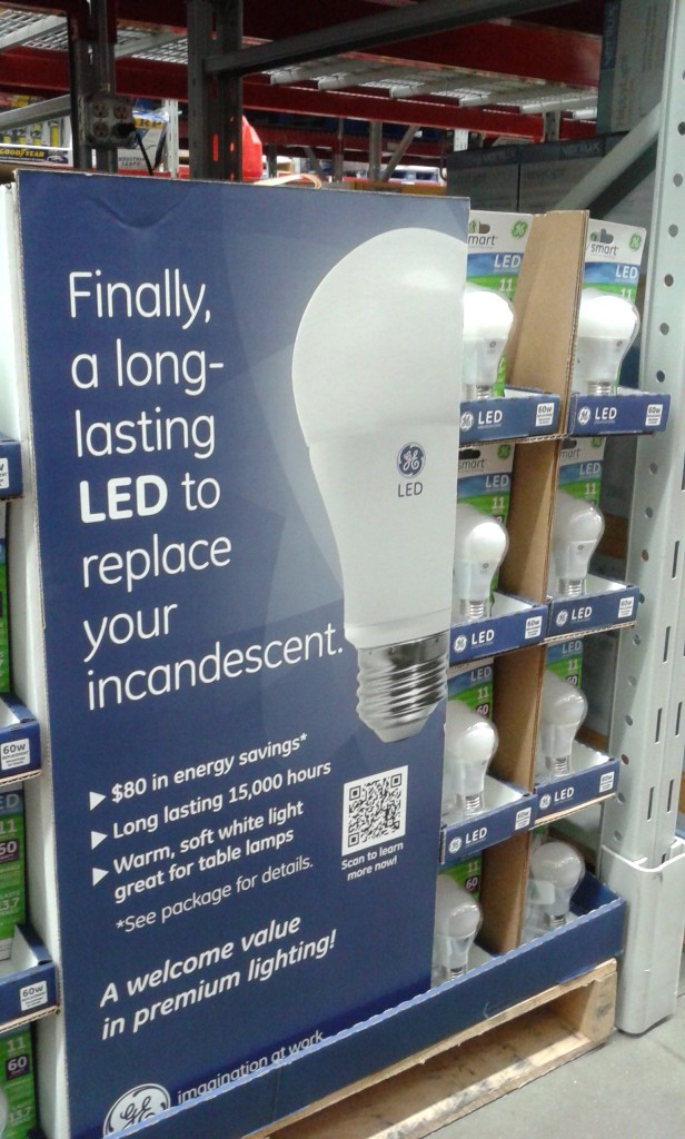 It really is easy to buy lots of lightbulbs at Sam's Club. If you're anything like me, my lightbulbs all seem to go out within a few days of each other when they are in the same light fixture (especially the bathroom). 