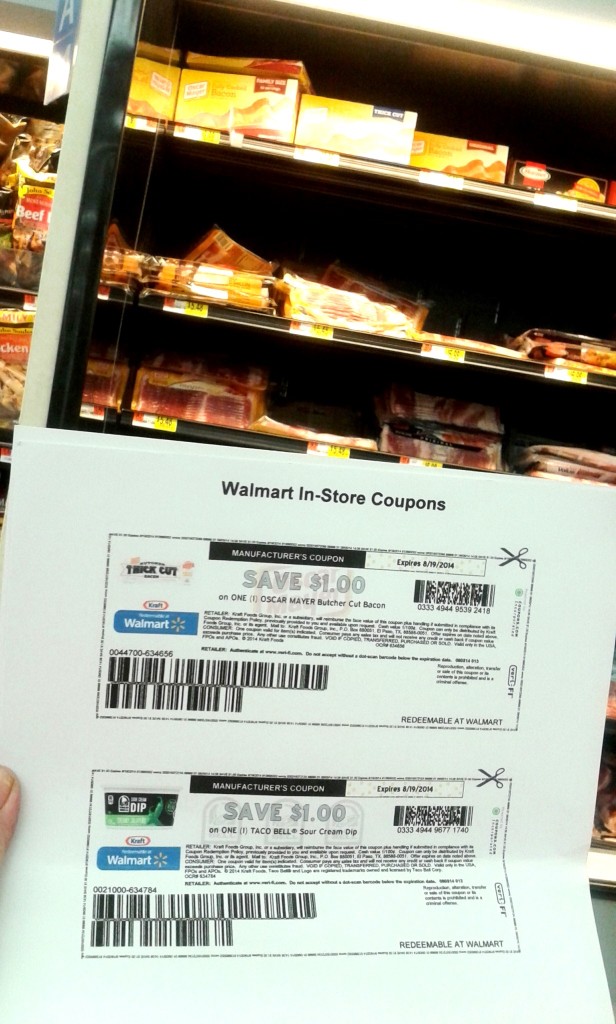 The printable coupons give a picture of the product, which was helpful in figuring out which kind of Oscar Meyer thick cut bacon I was looking to buy. 