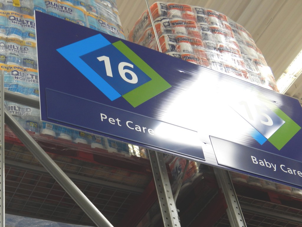 I couldn't help but close with this in-store shot. Considering I call them my fur kids (or woof babies for the dogs), how ironic is it that in my Sam's Club, the Pet Care is next to the Baby Care? 
