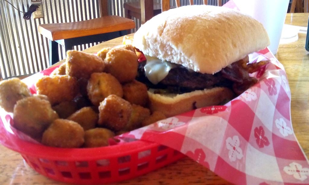 John recently tried the Philly burger and said it was fantastic. He always gets the fried okra. 