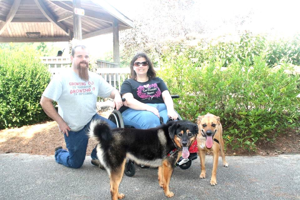 We also plan to get out to several public events that are dog friendly this spring and summer. This photo is from last year's Fayetteville Animal Services Adopters Reunion. That's the shelter where we got both Flower and Jazzy so we try to support them in any way we can! 