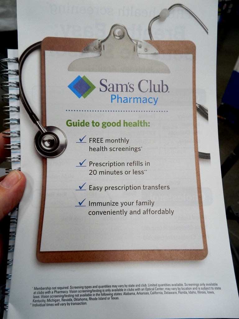More information about what is available at Sam's Club that will help you manage your health. 