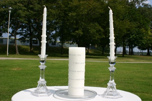 The unity candles from our own wedding! 