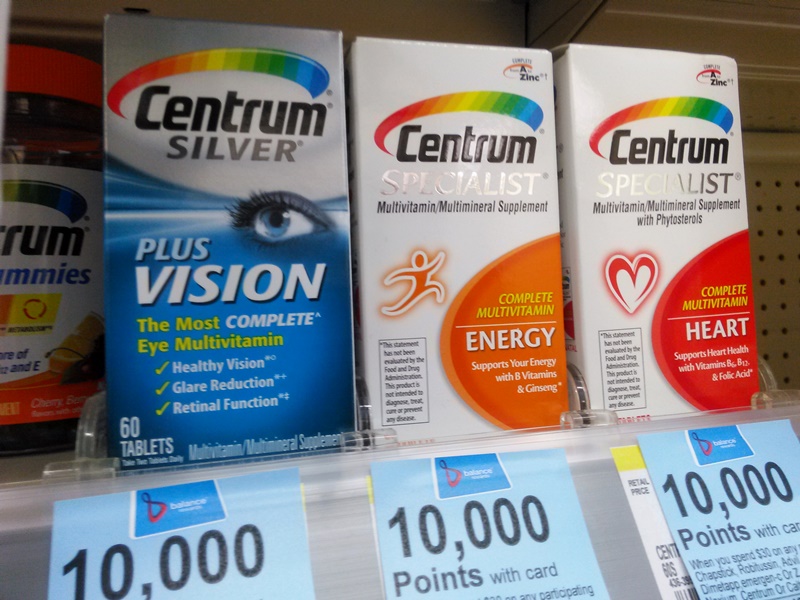 Centrum also makes multivitamins formulated for specific health needs. I often take ones that have more B vitamins, for example. 
