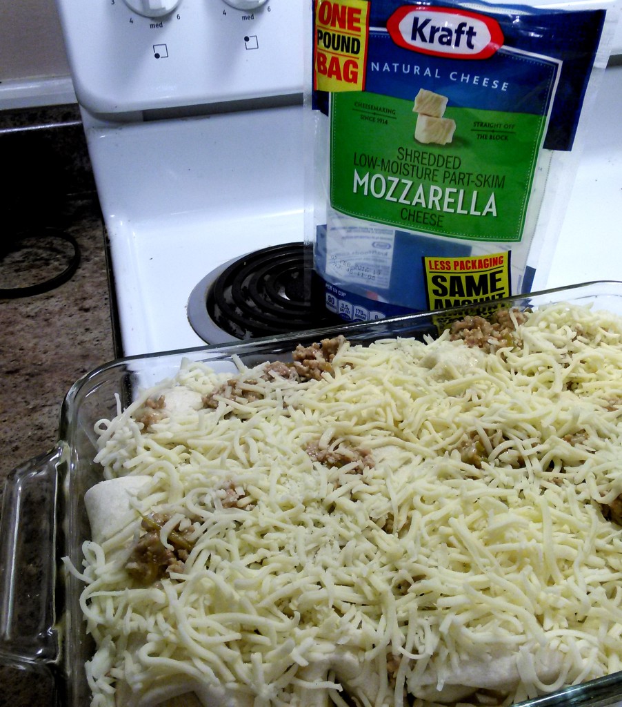 Cover the enchiladas with the rest of the cheese (about 2.5 cups). 