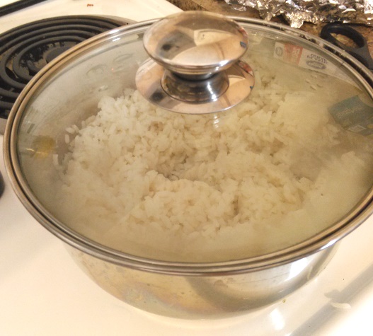 Make sure the rice has a secure lid. You may have read elsewhere on the Internet that you should vent your steamed rice. I have it on good authority from Riceland that is the wrong approach. I used to never make good rice. Now that I follow their instructions, my rice comes out great every time. 
