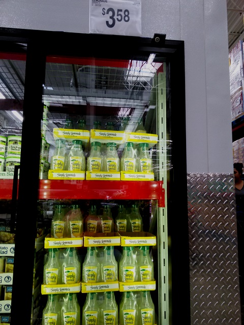 Look for the Simply Lemonade in the cooler section, not with the other Coca-Cola soda products. At least that's how it is in my club! 