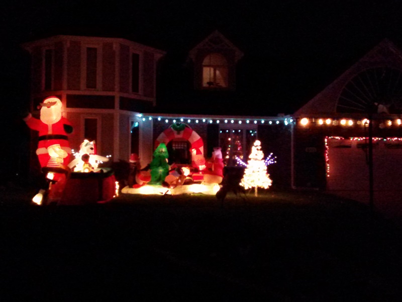 My parents' neighbors always have a great light display for Christmas! 