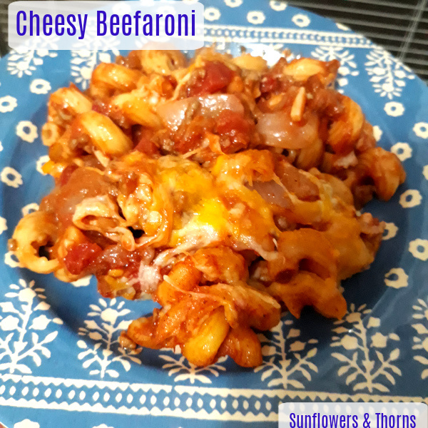 Cheesy beefaroni recipe